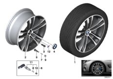 Roue all. BMW M rayons doubl. 598 - 19''