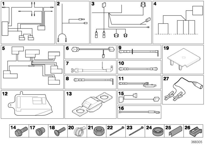 Various additional wiring harnesses