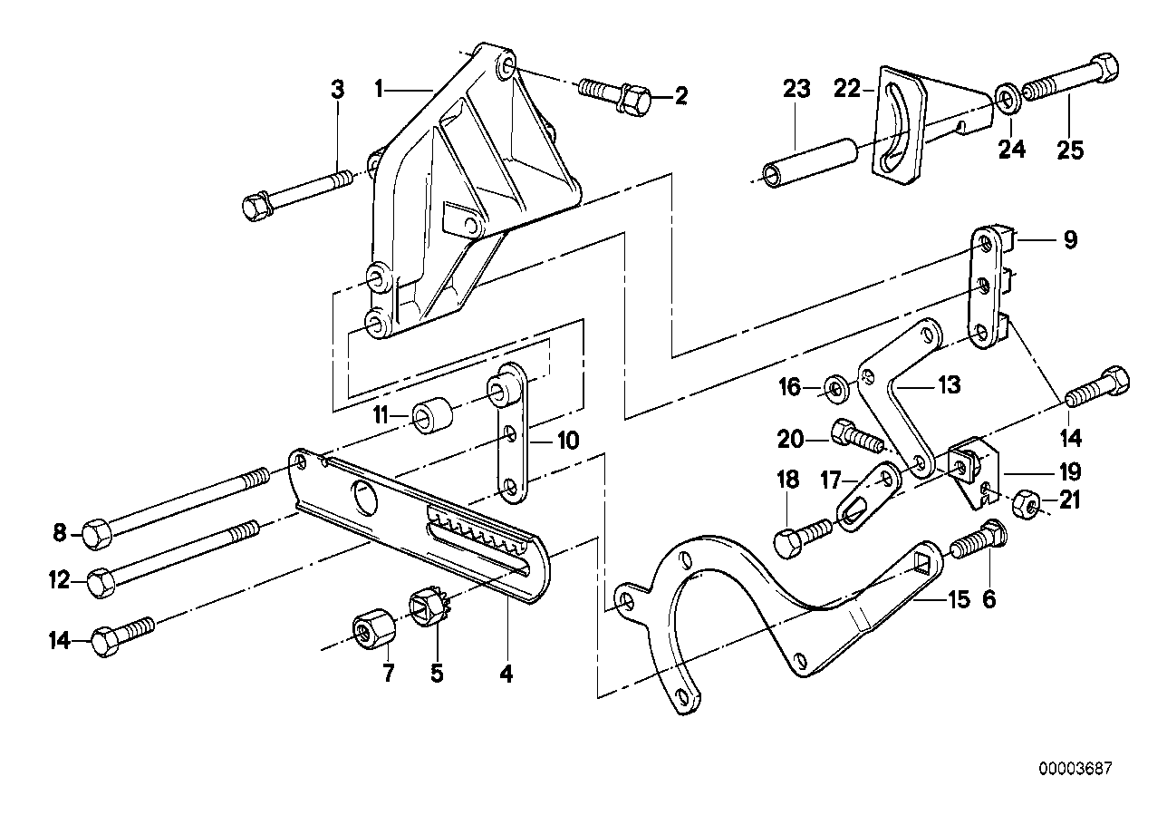 Hydrolenkung-Flügelpumpe/Lagerbock