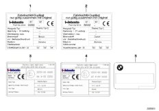 Plaques d'indication chauffage auxiliair
