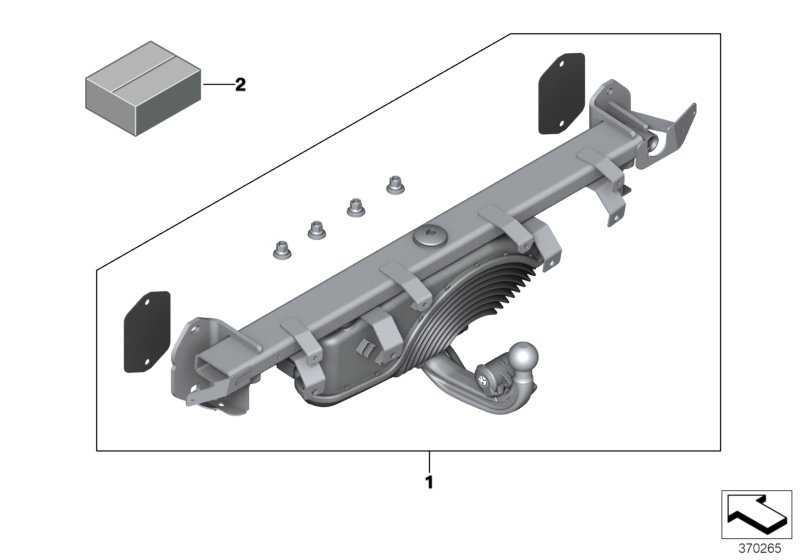 Retrofit kit, tow hitch, electr. pivoted