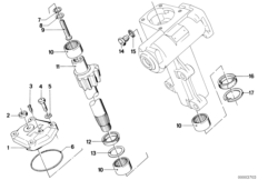 Hydro steer.box-segment shaft/suspension