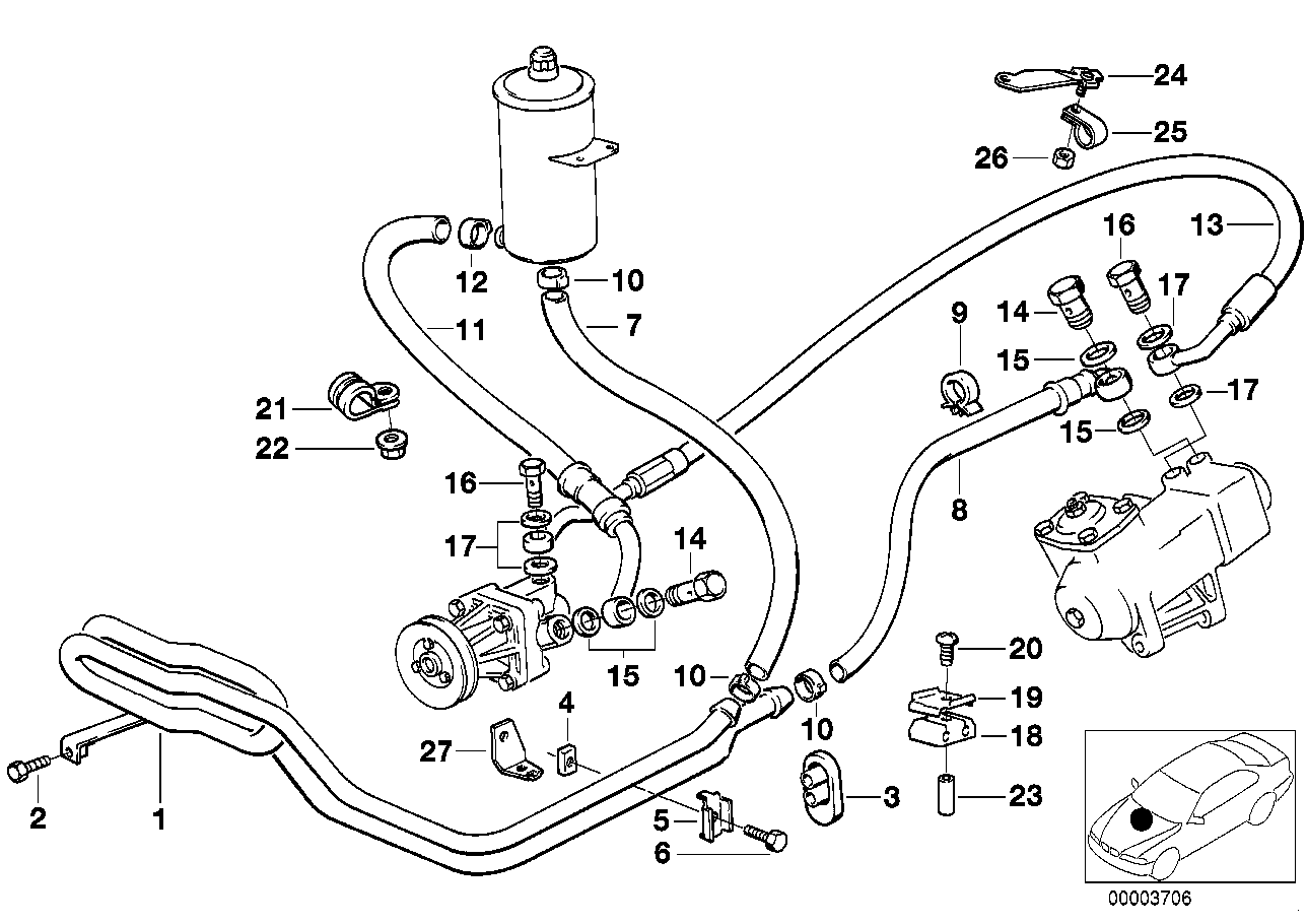 Hydro-besturing-olieleidings