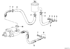 液压助力转向机构油管