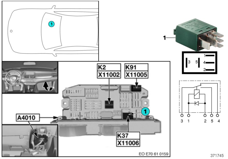 Relay, wiper 2 K37