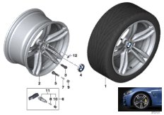 BMW 轻质铝合金轮辋 M 双轮辐 437M - 19''