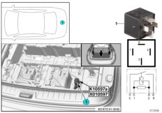 Relay, terminal 30G K10597a