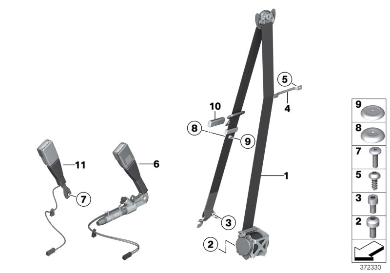 Ceinture de sécurité avant