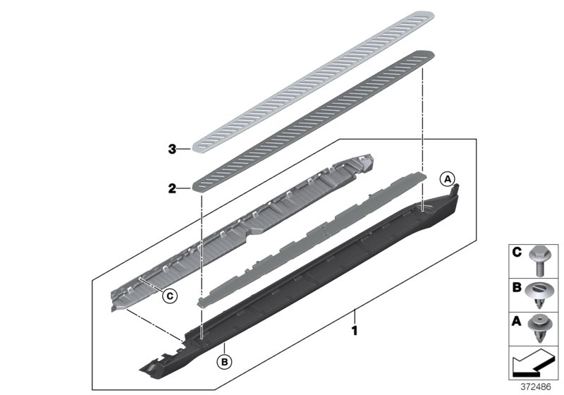 Retrofit kit, aluminium footboard