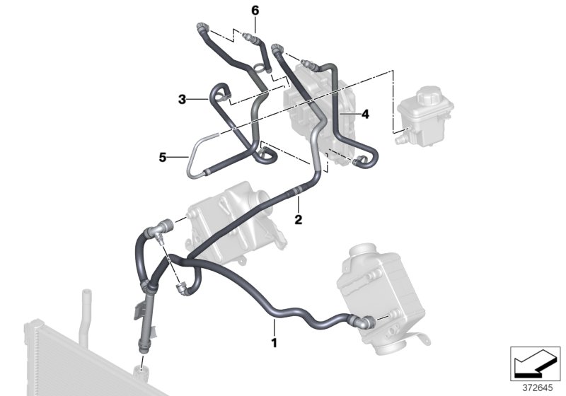 Cooling system coolant hoses