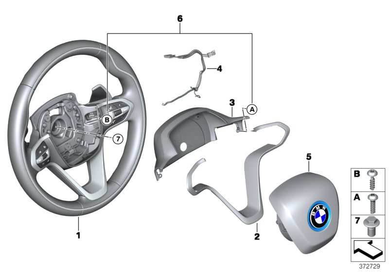 Sportovní volant airbag kůže