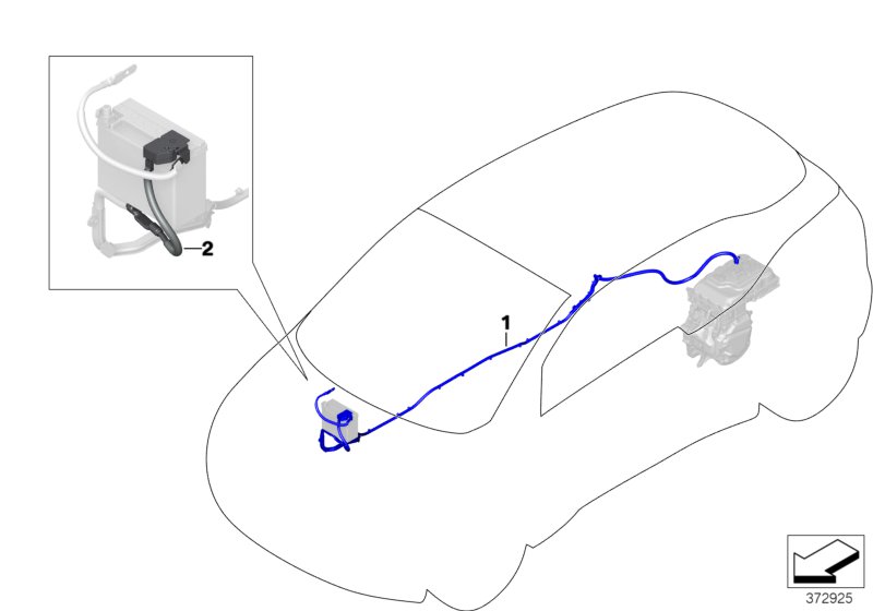 B+ line, power distribution box