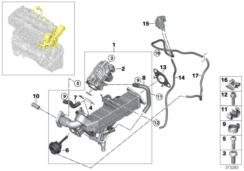 Réduction des gaz d'échappement-Refroid.