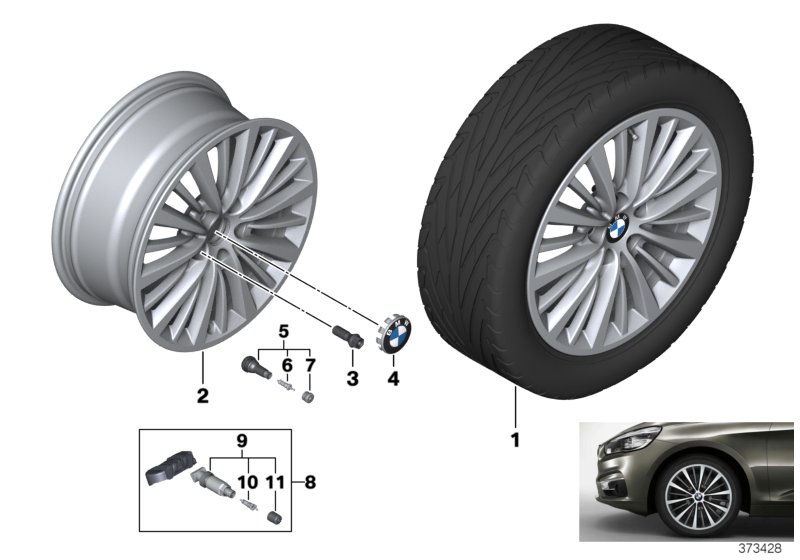 BMW LA wheel, multi-spoke 481 - 17''