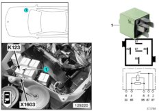 Relay, magnetic coupling K123