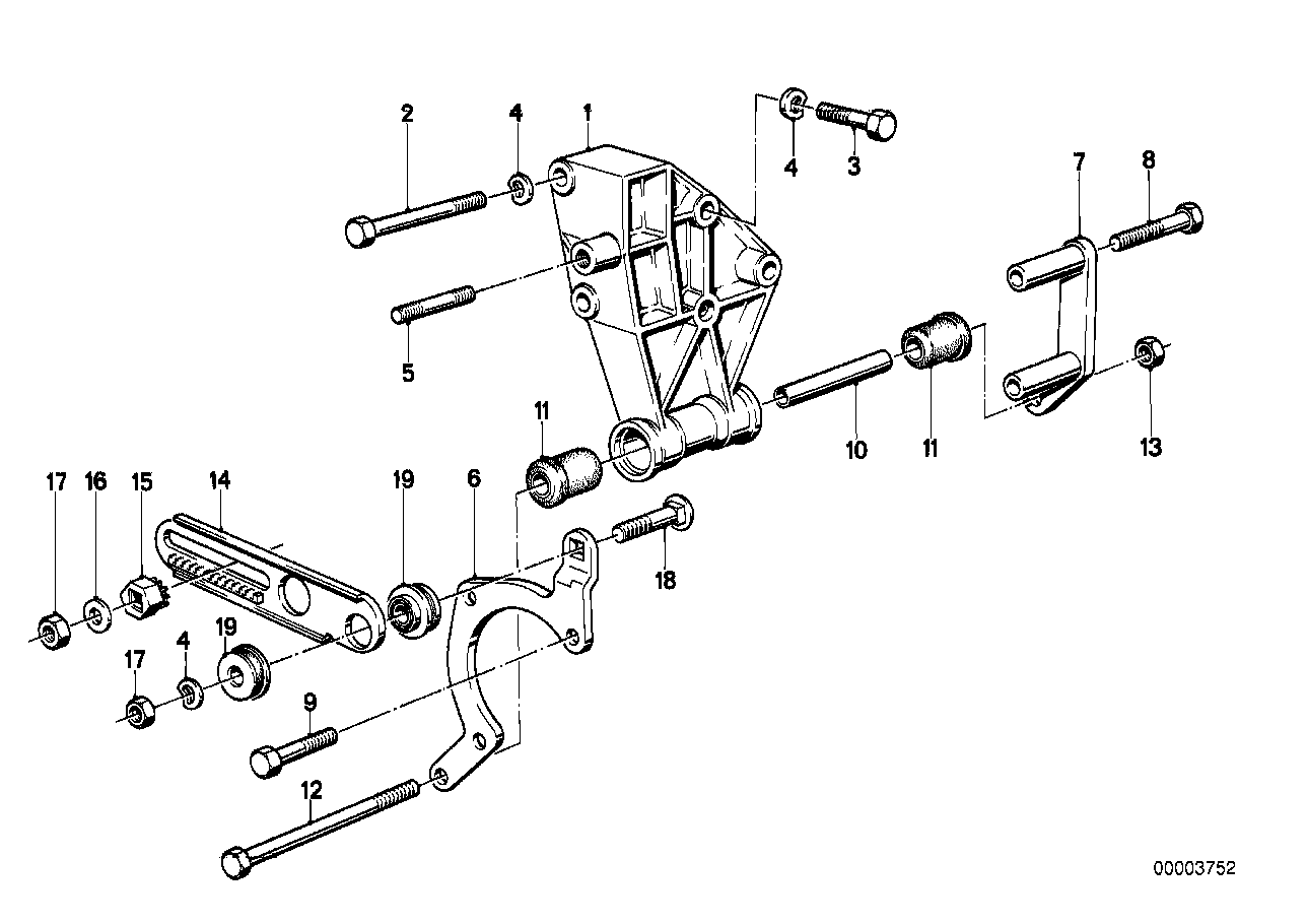 Servostyrning-ving pump/lagerblock