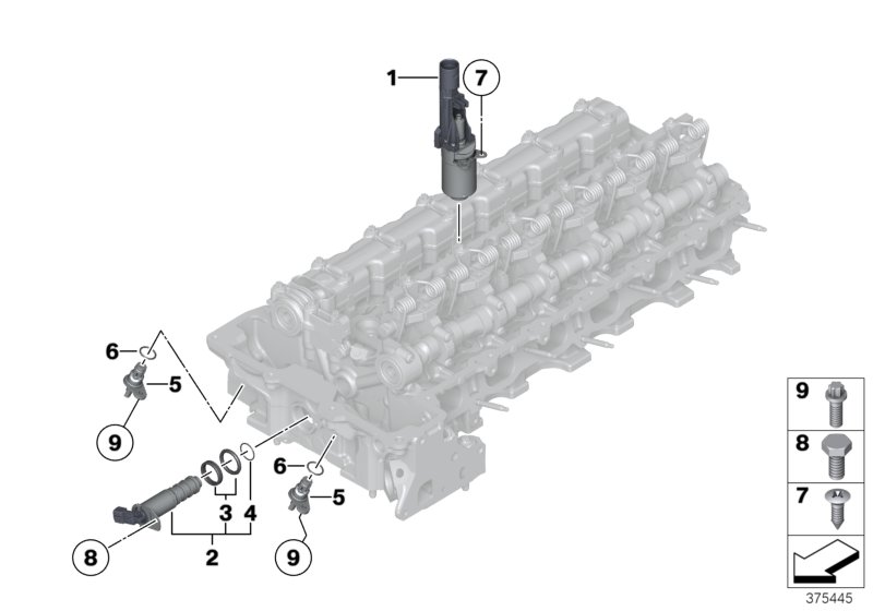 Cylinder head, electr. add-on parts