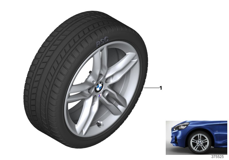 Winter wheel&tyre, M double spoke 483M