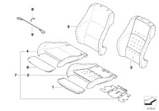 Seat, front, cushion &cover, sports seat