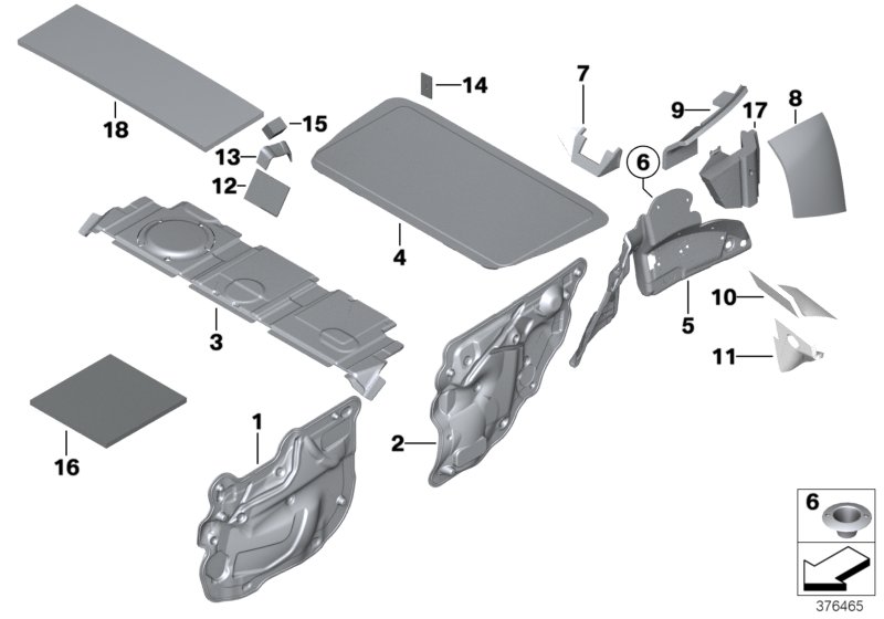 Sound insulating rear