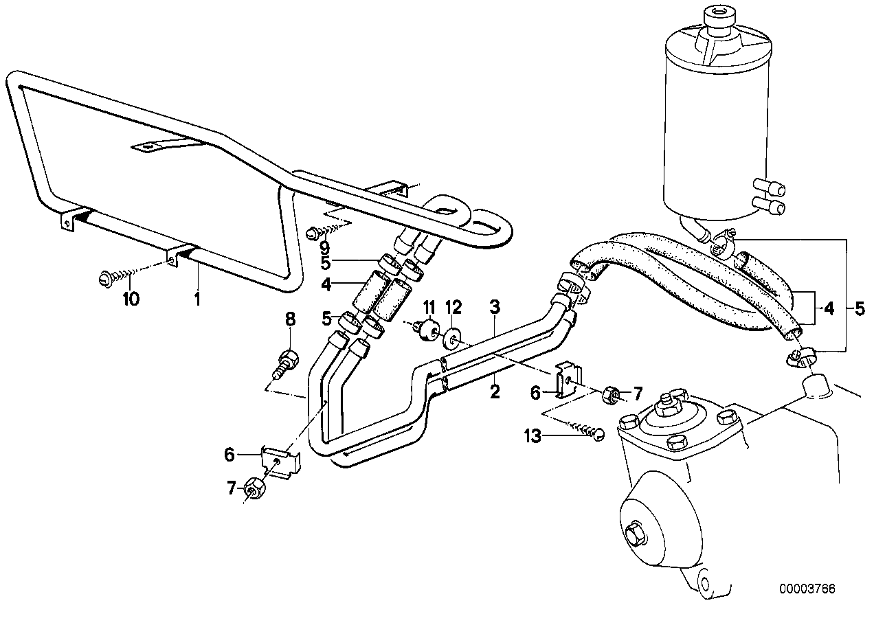 Servodireccion hidraulica-tuberias aceit