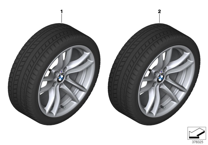 Roue hiver compl.M rayons en V 640M