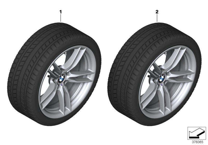 Winter wheel and tyre M V-spoke 641M