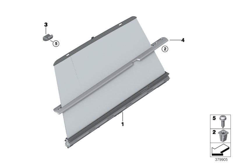 Sonnenschutzrollo Tür hinten