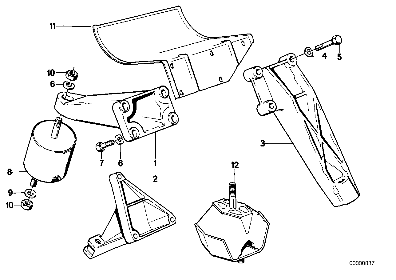 Motoraufhängung/Motordämpfer