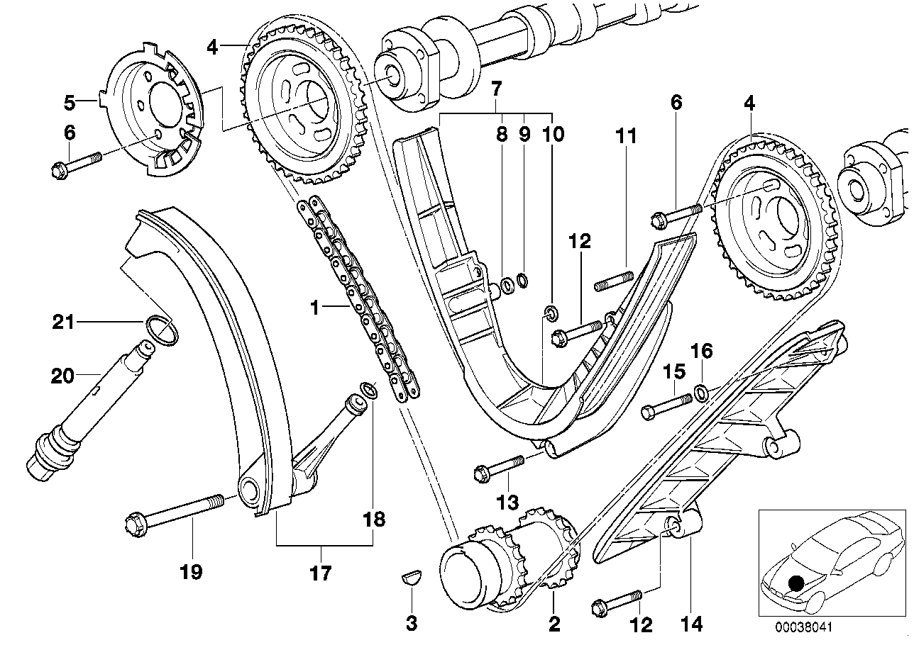 Mechanizm ster.-łańcuch sterujący dolny