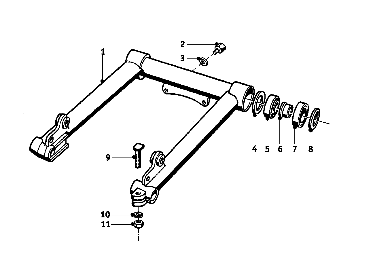 Front swinging fork