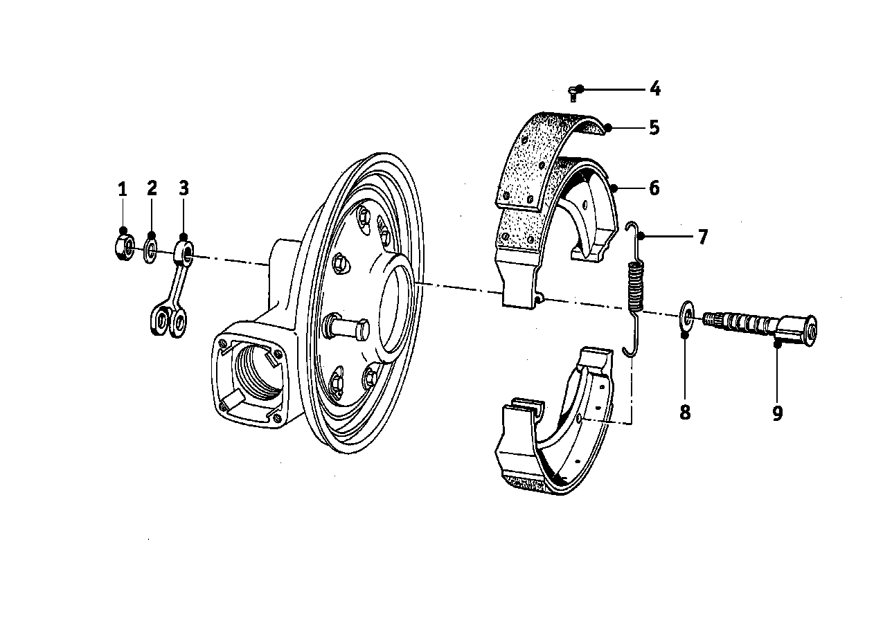 Rear wheel brake