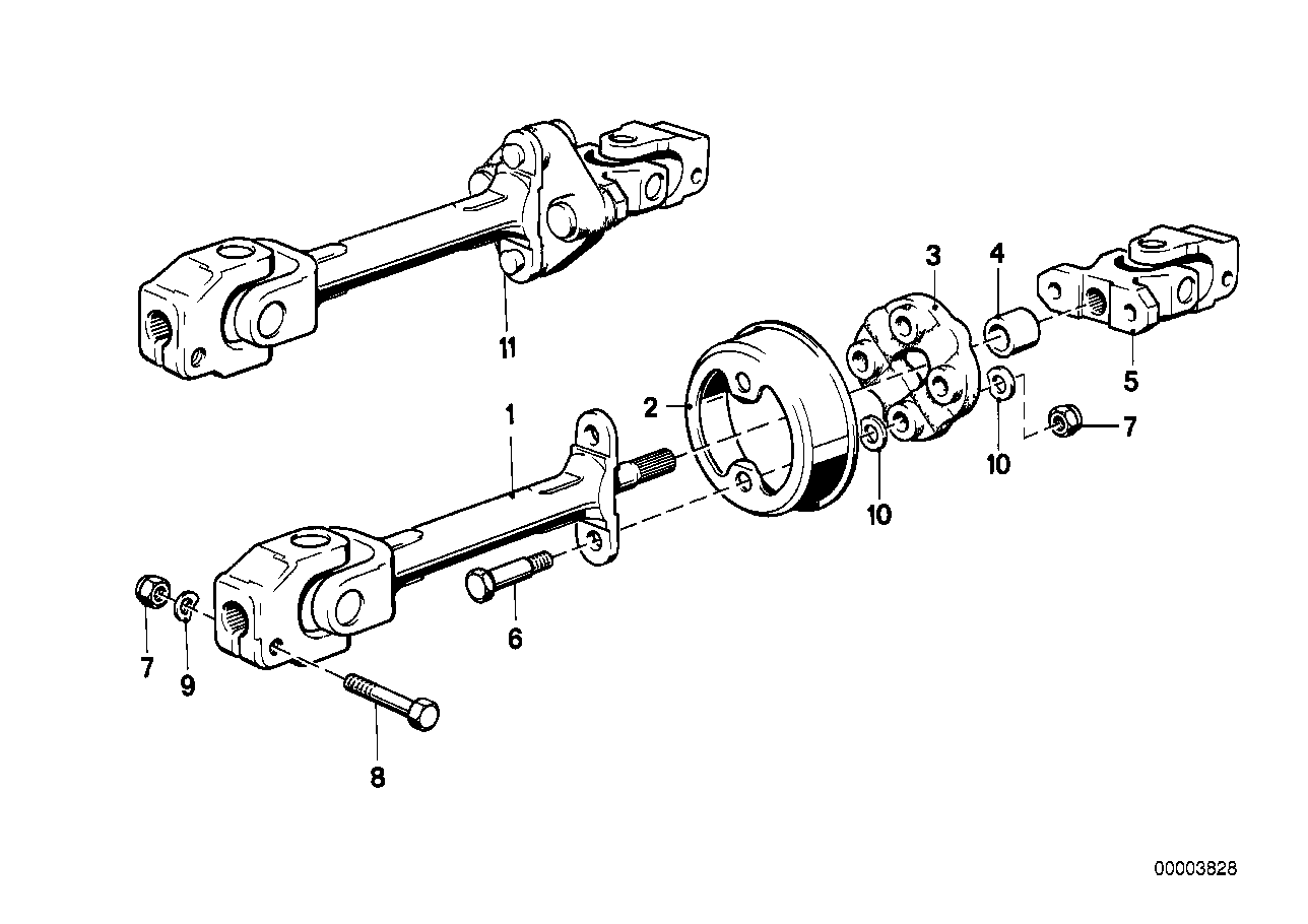 Lenksäule-Lenkspindel unten