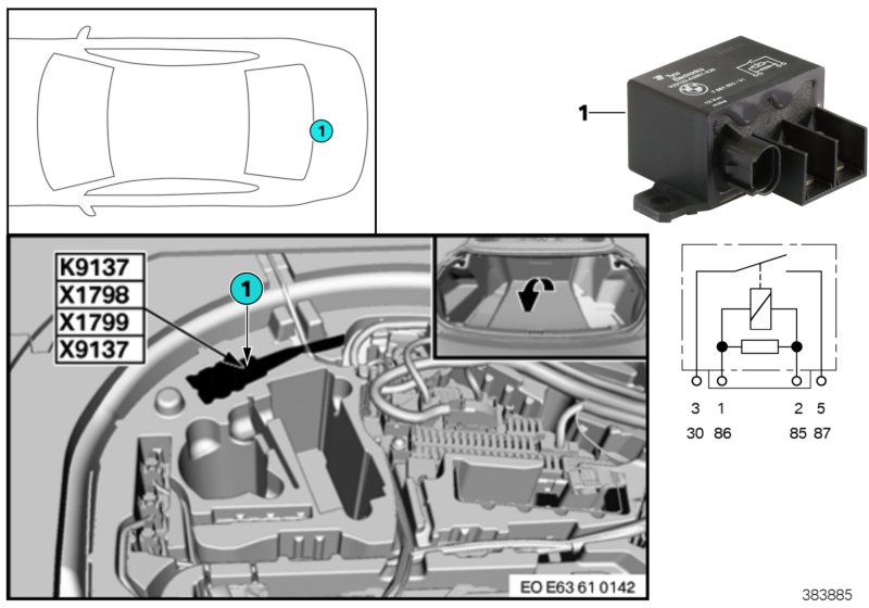 Relé elektrický ventilátor K9137