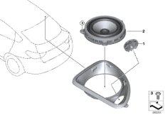 Enskilda komponenter högtalare D-stolpe