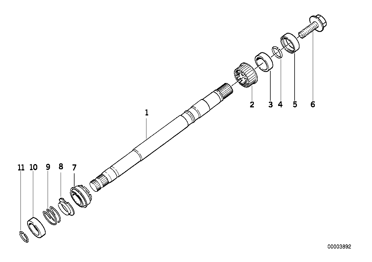 Lenksäule-Lenkspindel oben