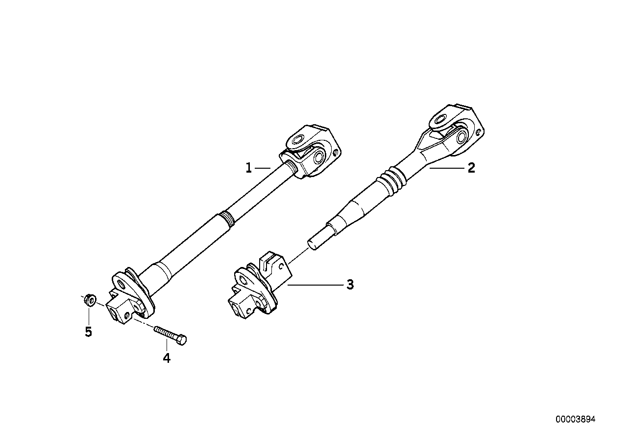 Lenksäule-Lenkspindel unten