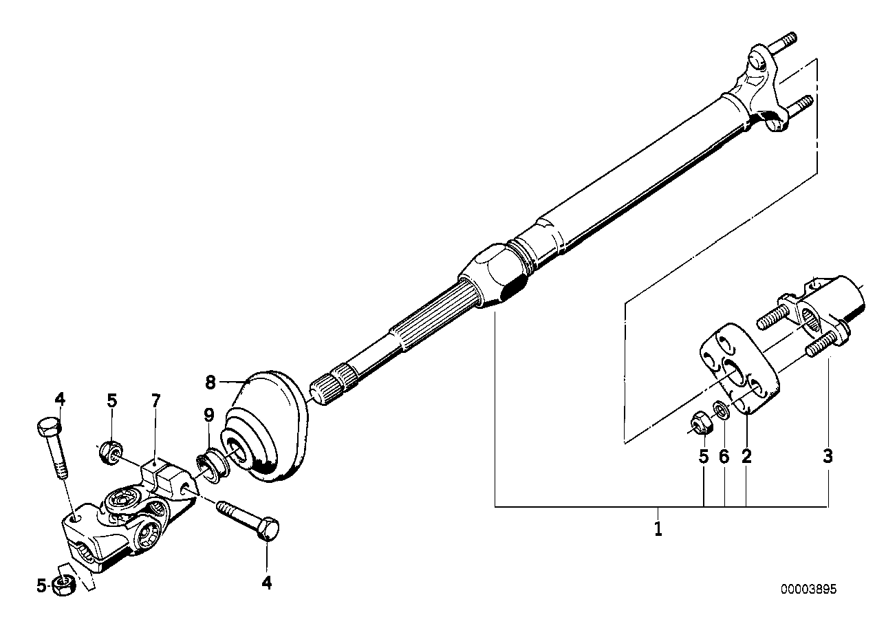 Lenksäule-Lenkspindel unten