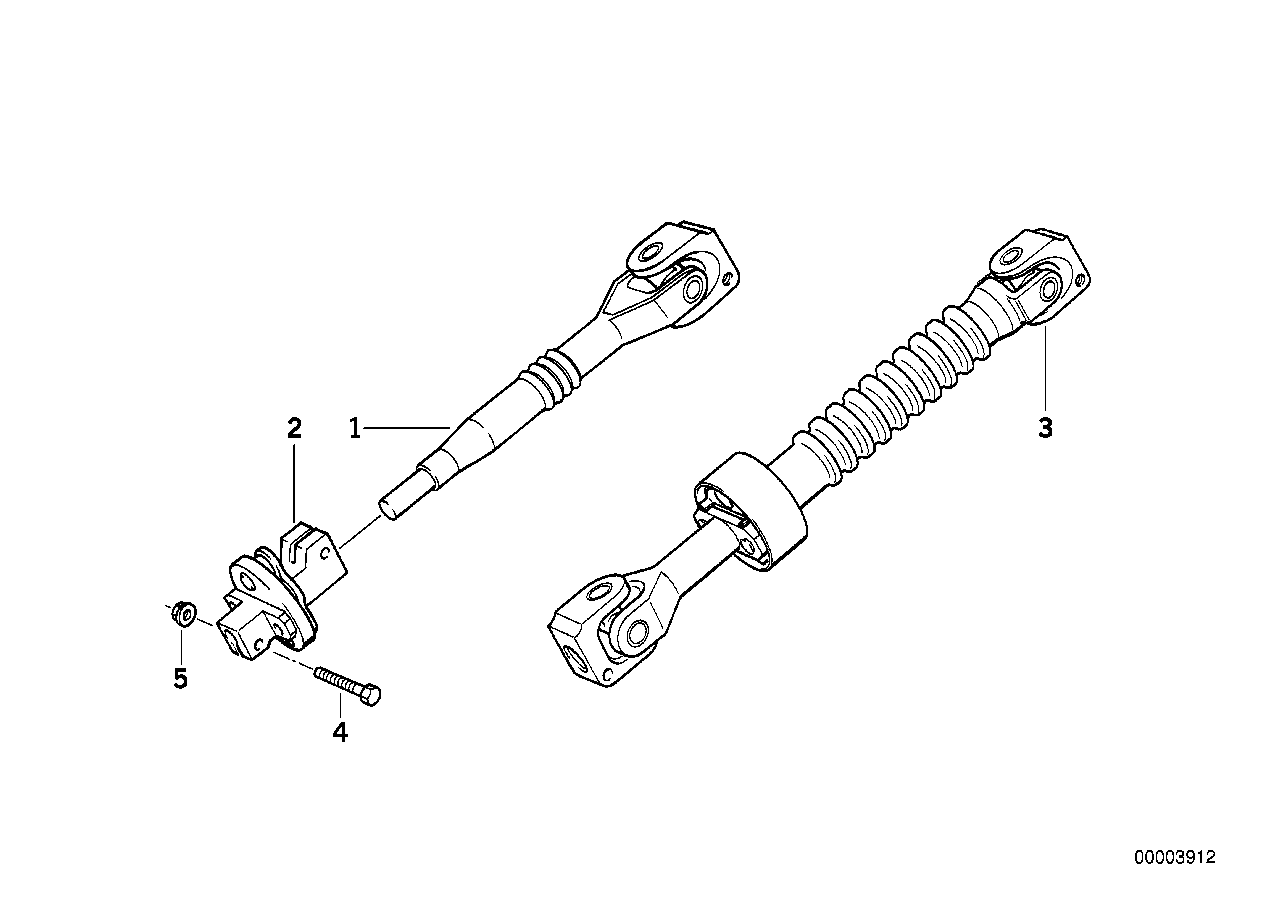 Lenksäule-Lenkspindel unten