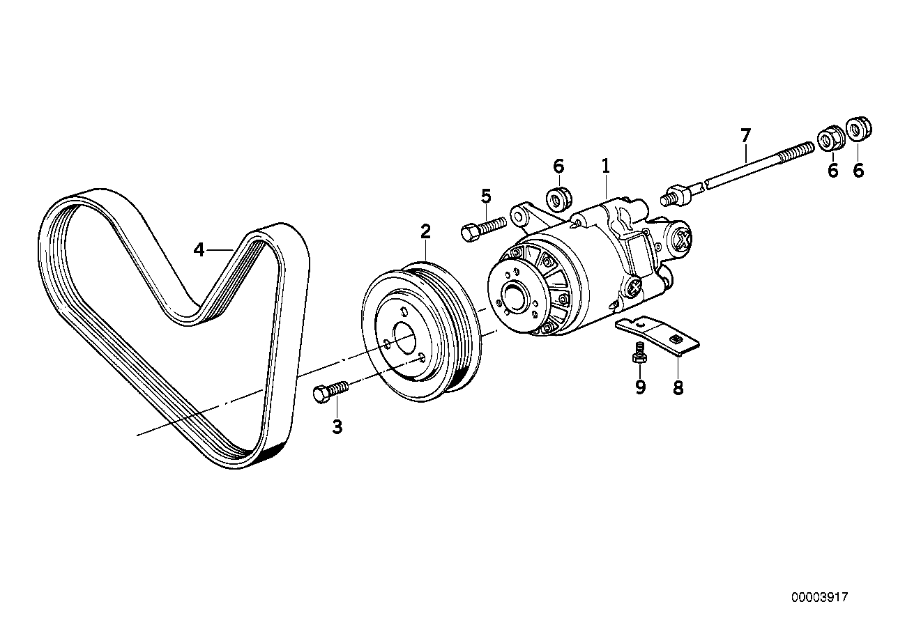 Servostyrning-tandem ving pump