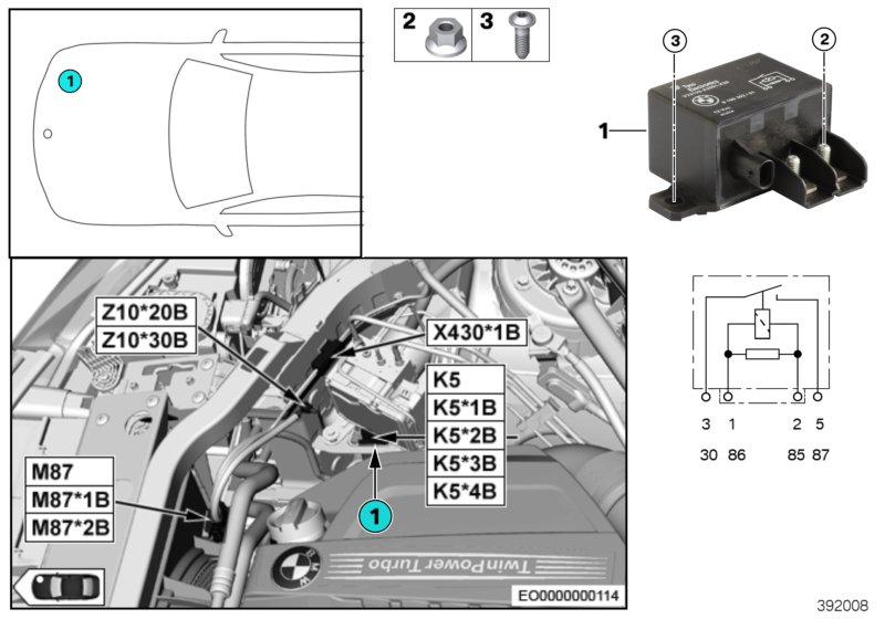 Relé electroventilador motor K5