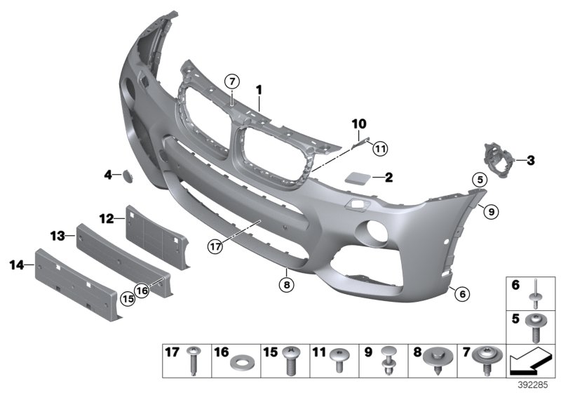 M trim panel, front