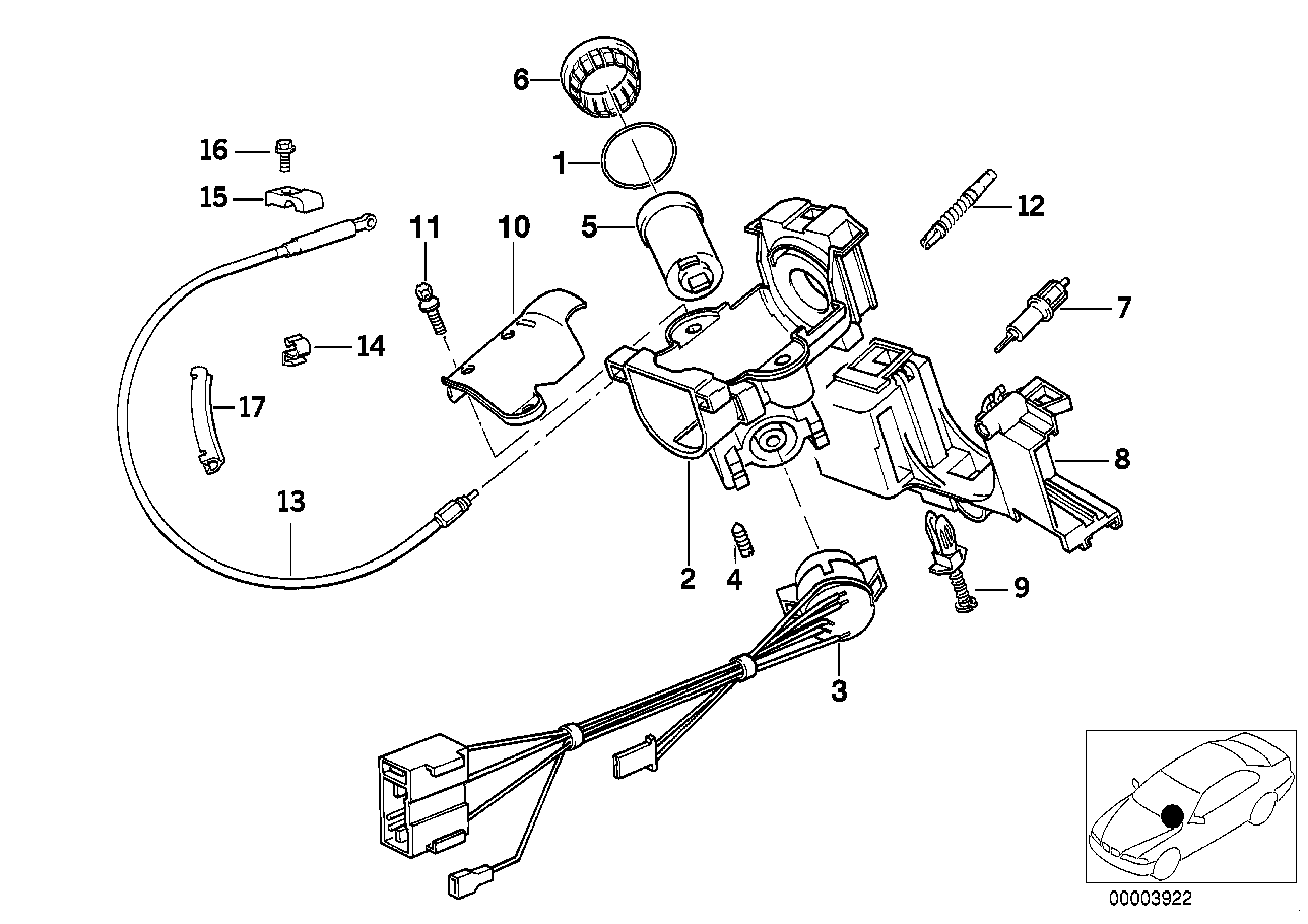 Steering lock/ignition switch