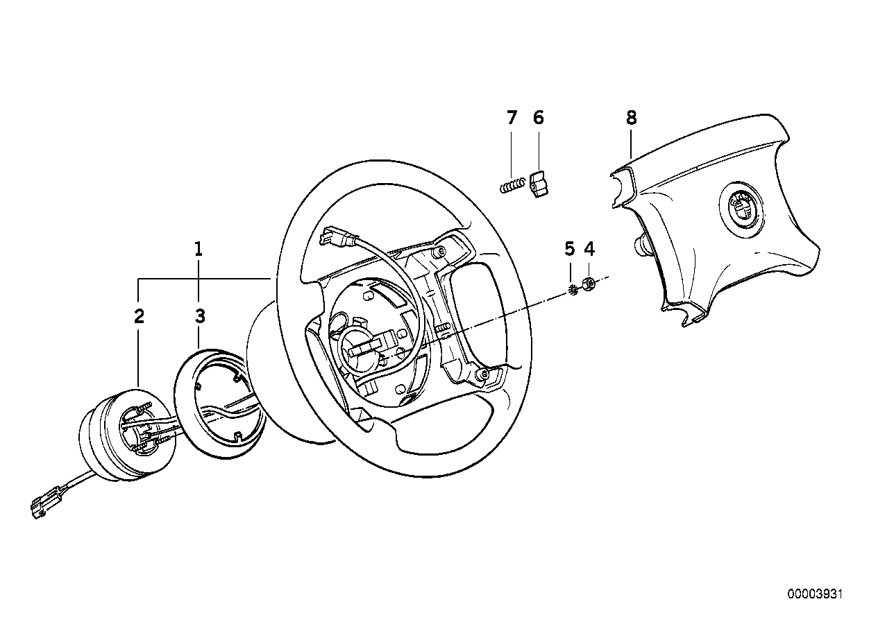 Steering wheel airbag