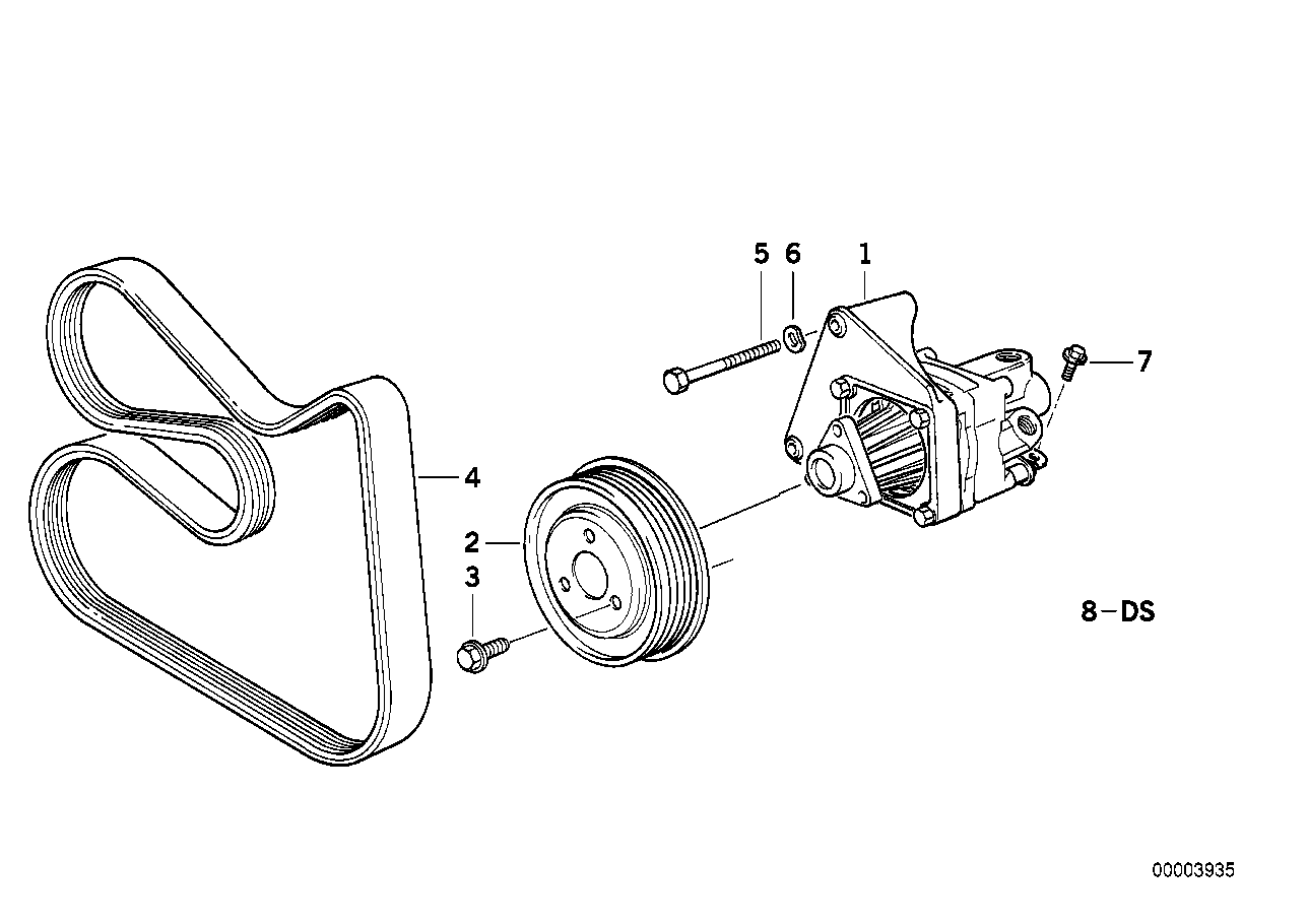 Hydro steering-vane pump/mounting