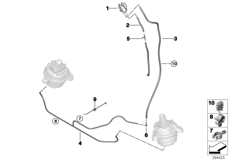 Vakum kumandası-Motor takozu