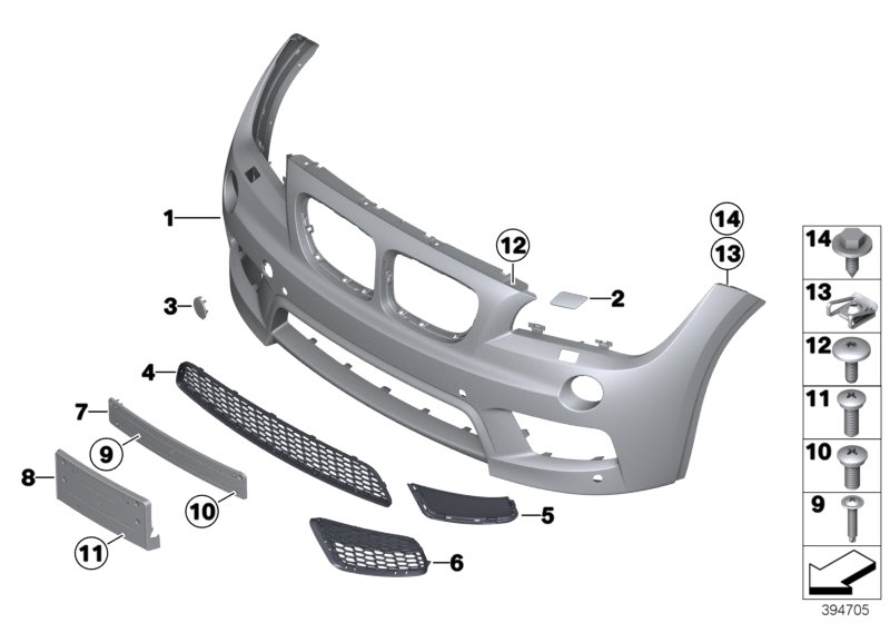 M trim panel, front