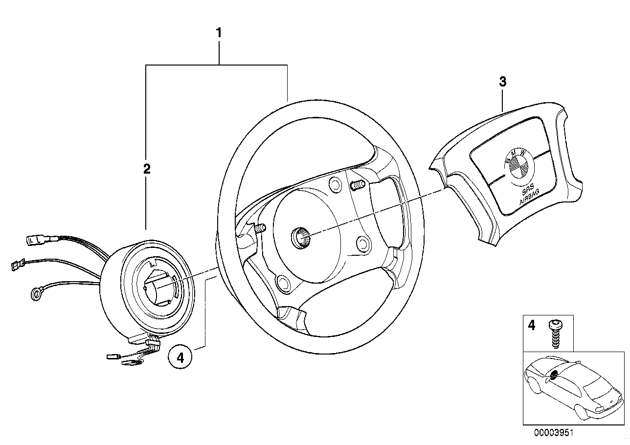 Steering wheel airbag