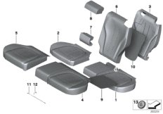座椅 后部 座垫和座套 舒适型座椅