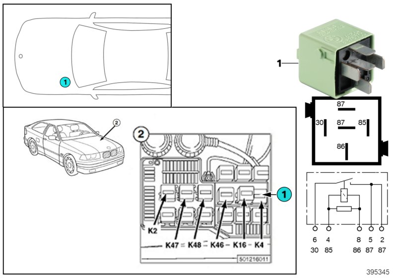 Relé ventilátor topení K4